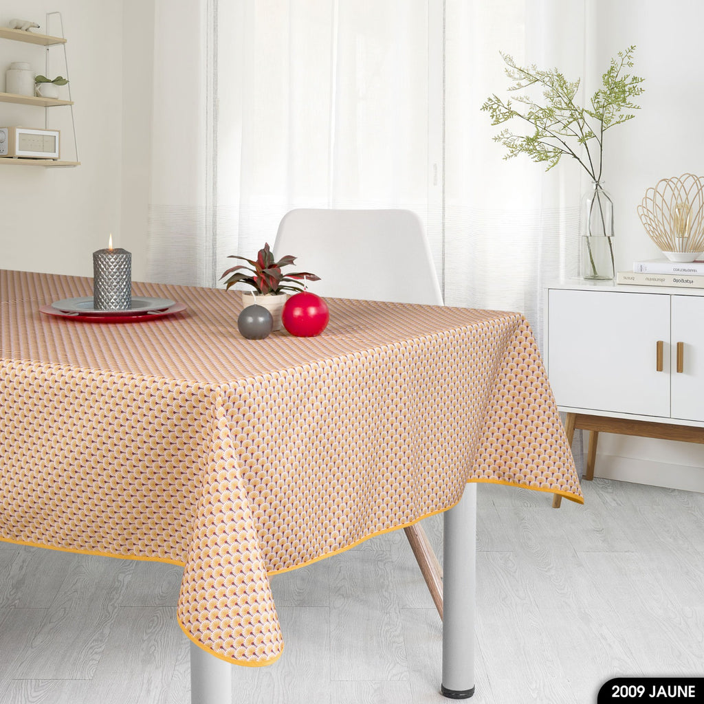 Éventail Infini Jaune – Nappe anti-tache dès 12 €