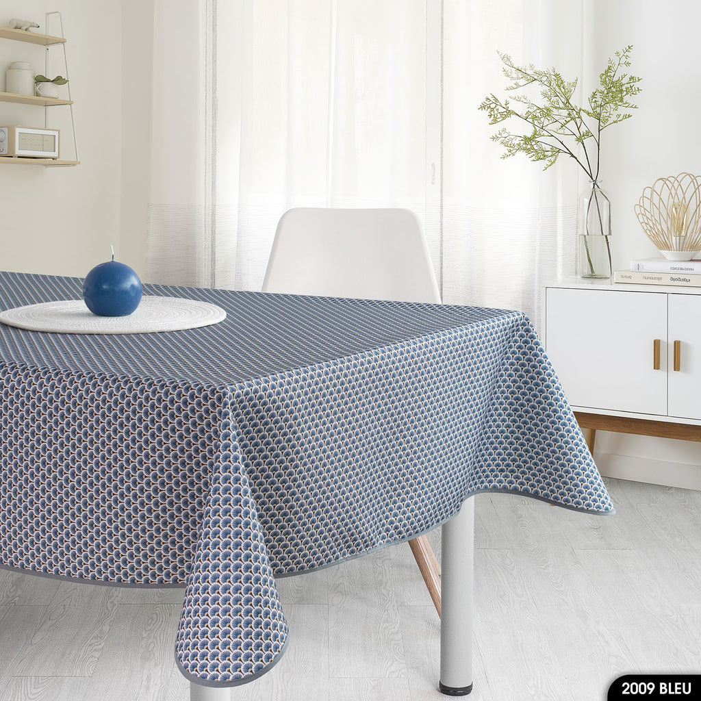 Éventail Infini Bleu – Nappe anti-tache dès 12 €