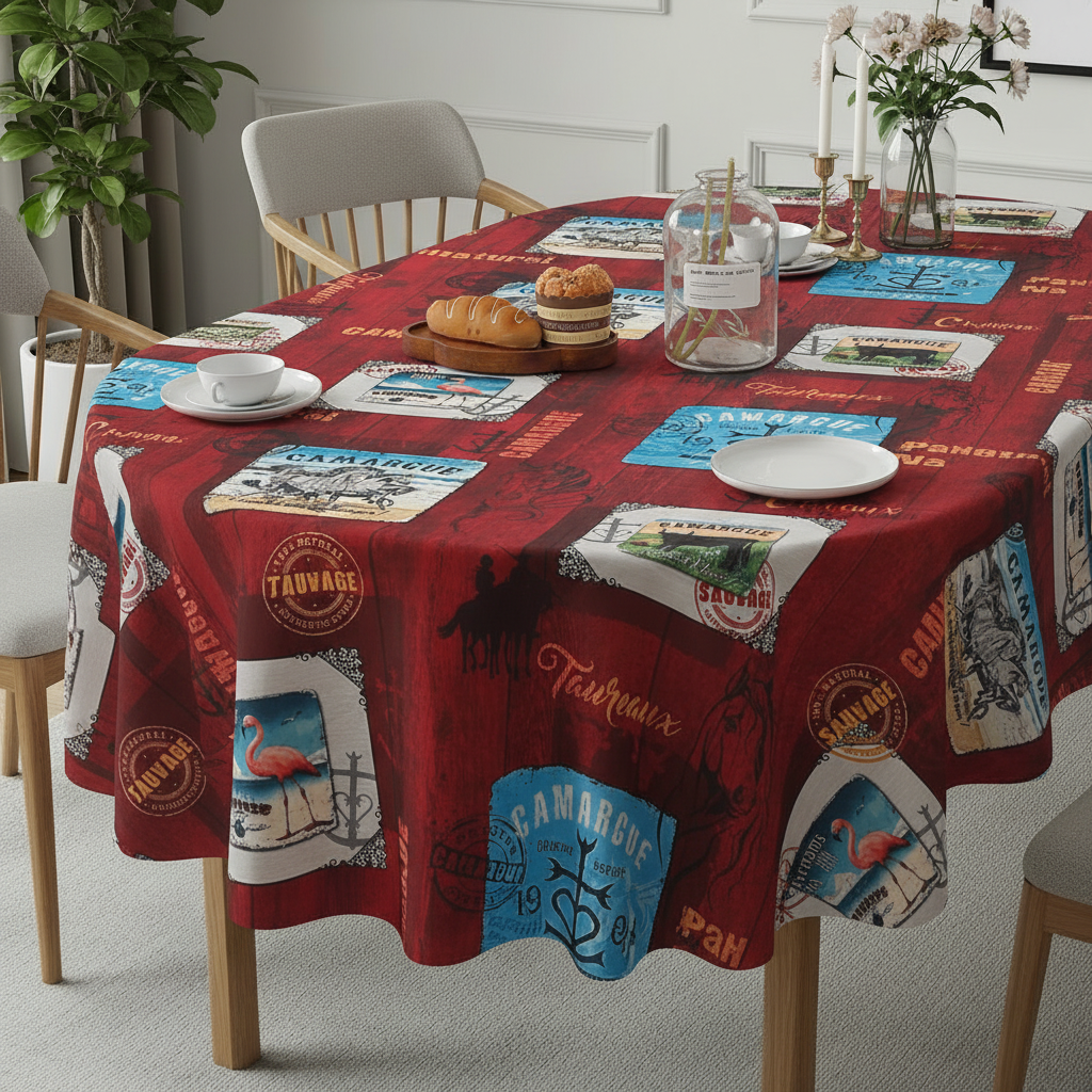 Terres de Camargue ovale – Nappe anti-taches 12 €