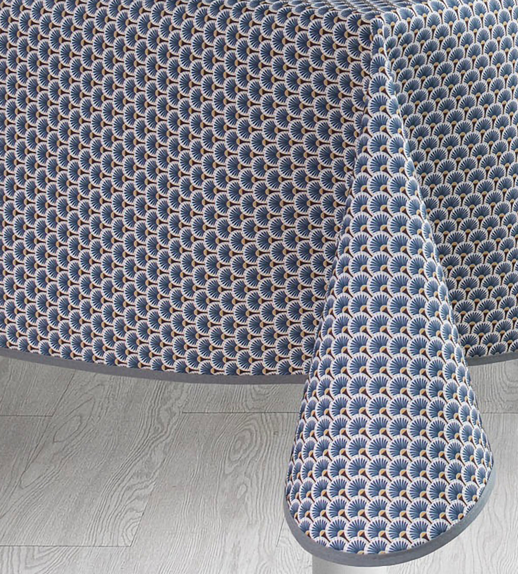 Éventail Infini ovale bleu – Nappe anti-taches 12 €