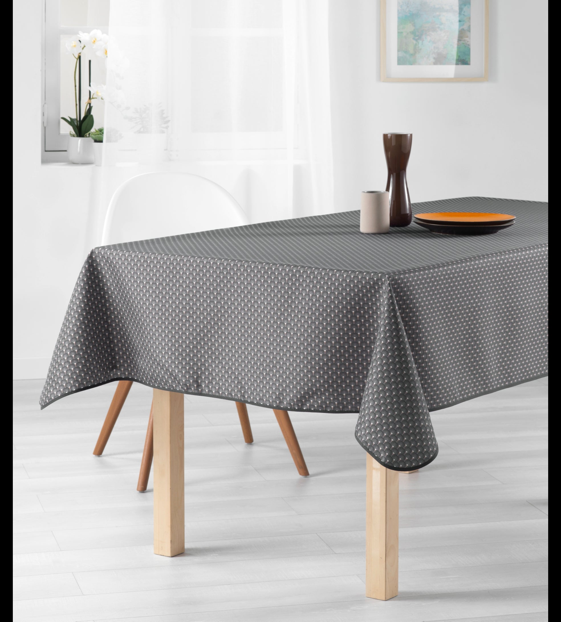 Éventail Infini Taupe – Nappe anti-tache dès 12 €