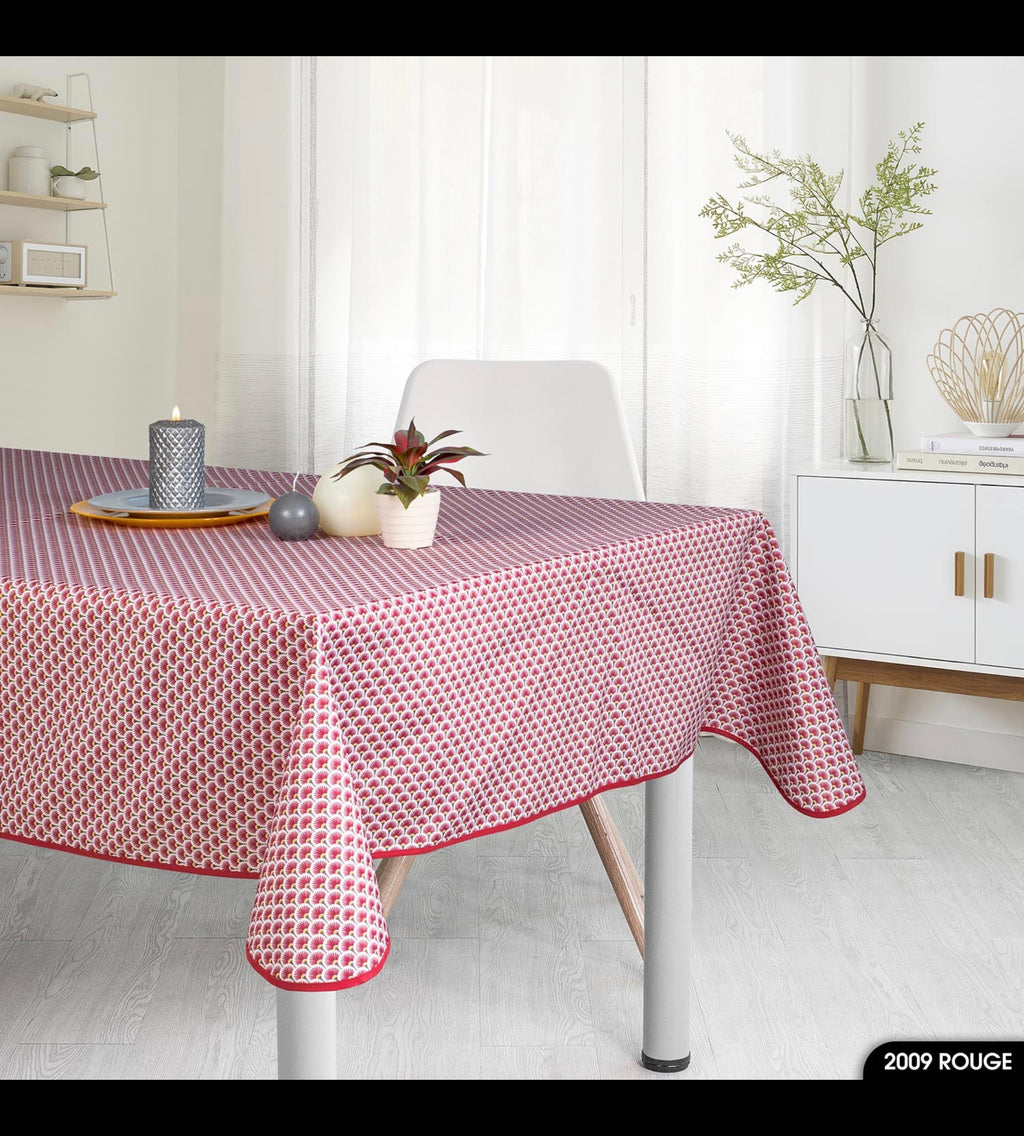 Éventail Infini Rouge – Nappe anti-tache dès 12 €