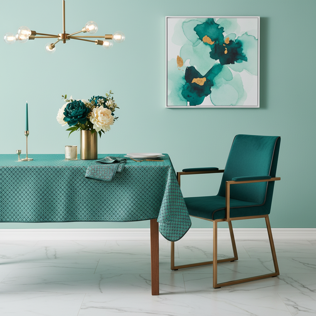 Éventail Infini vert – Nappe anti-tache dès 12 €