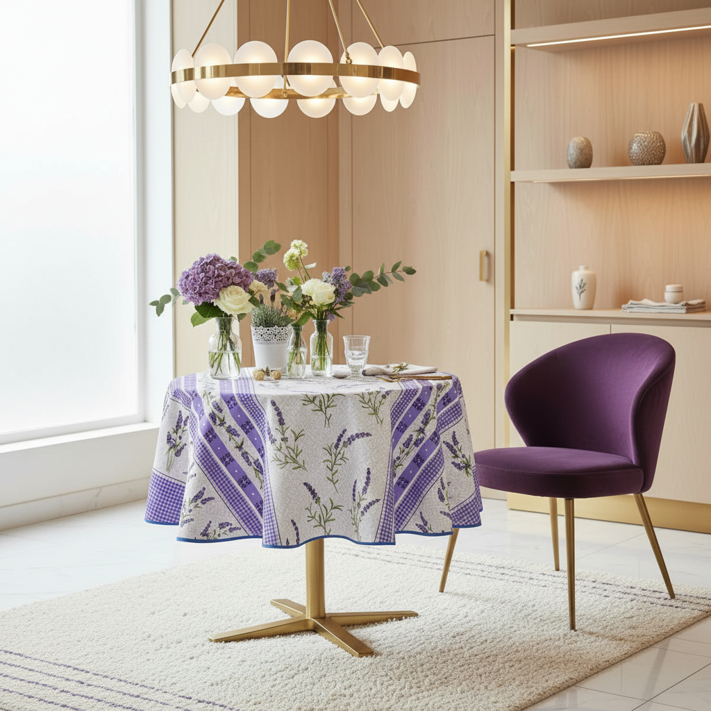 Lavande fraîche – Nappe anti-tache 12 €