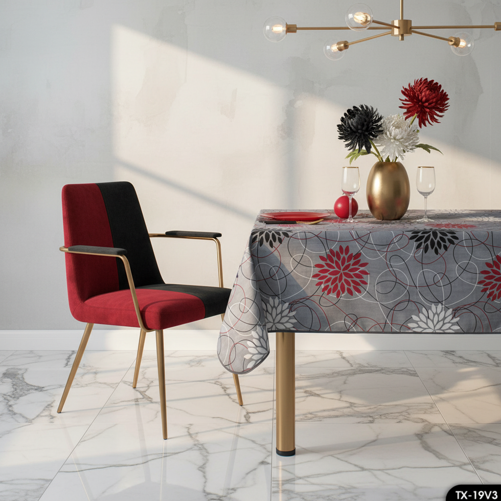 grise et rouge – Nappe anti-tache dès 12 €