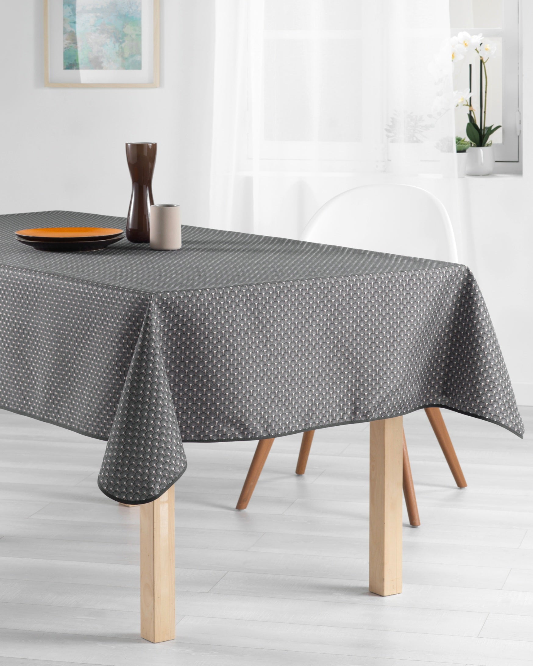 Éventail Infini Taupe – Nappe anti-tache dès 12 €