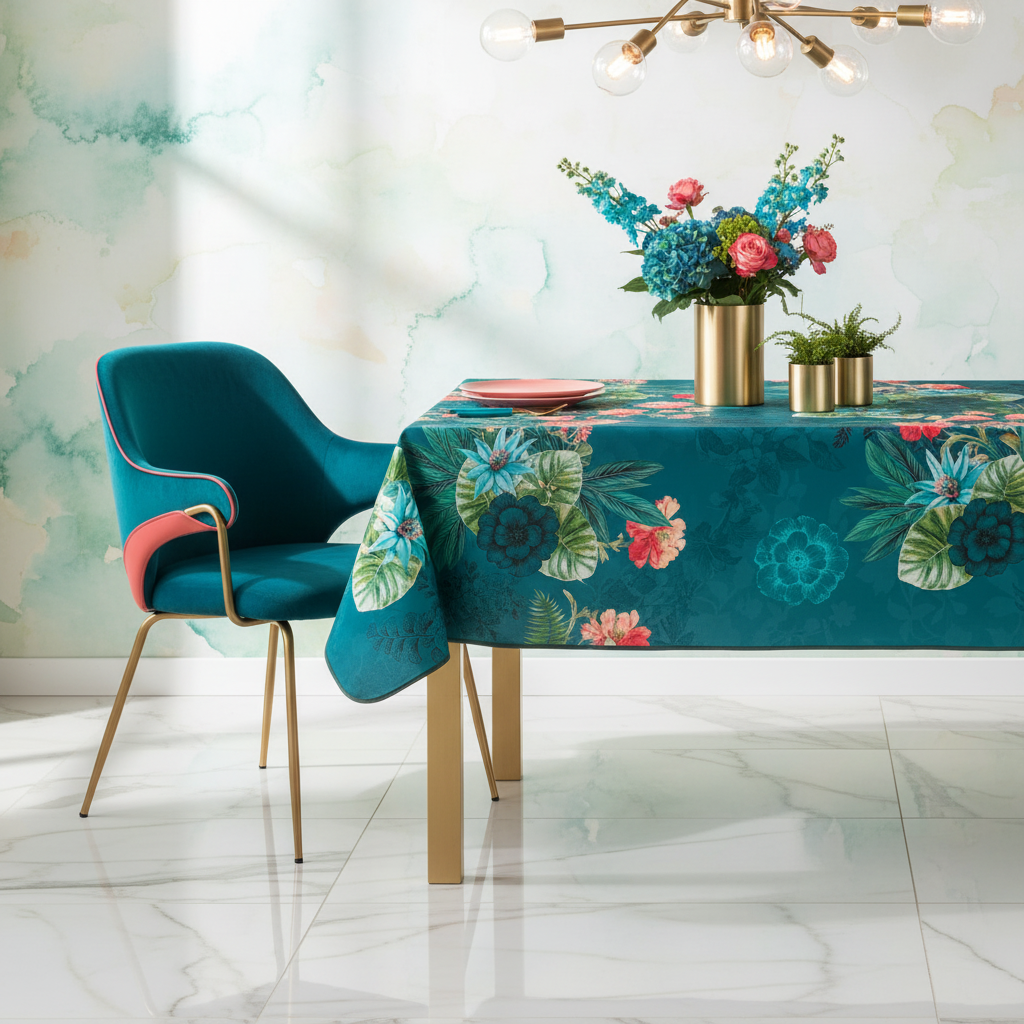 Jardin d’Hibiscus – Nappe anti-tache dès 12 €