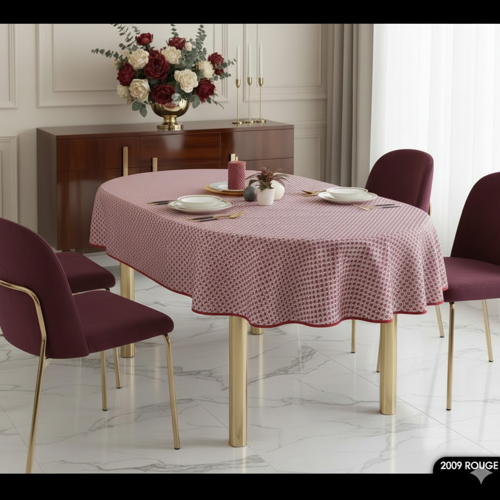 Éventail Infini ovale rouge – Nappe anti-taches 12 €