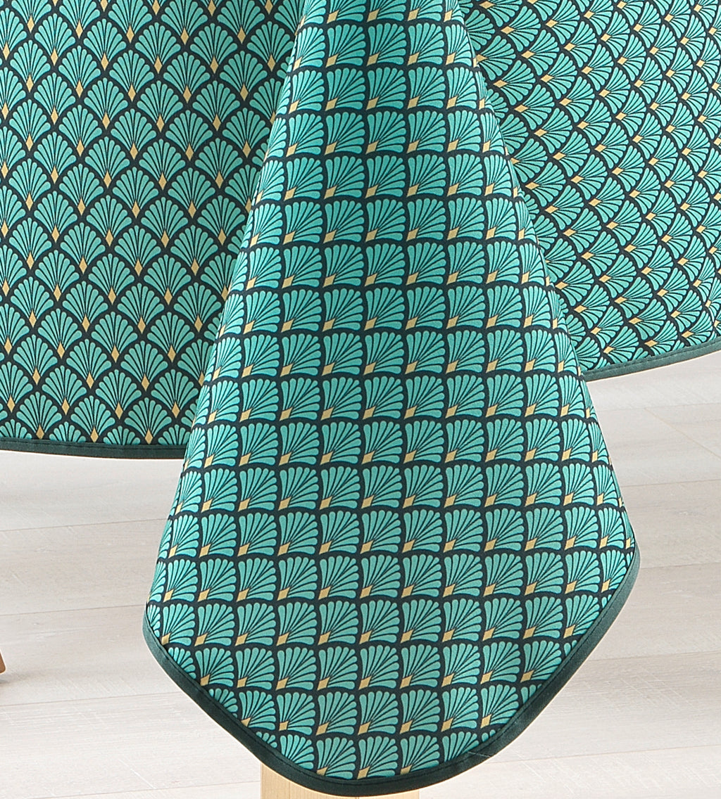 Éventail Infini ovale vert – Nappe anti-taches 12 €