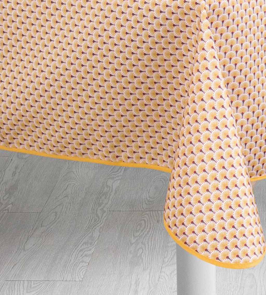 Éventail Infini ovale jaune – Nappe anti-taches 12 €