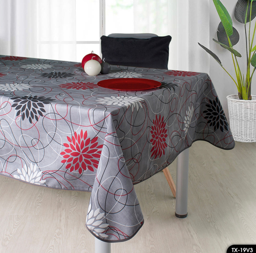 grise et rouge – Nappe anti-tache dès 12 €