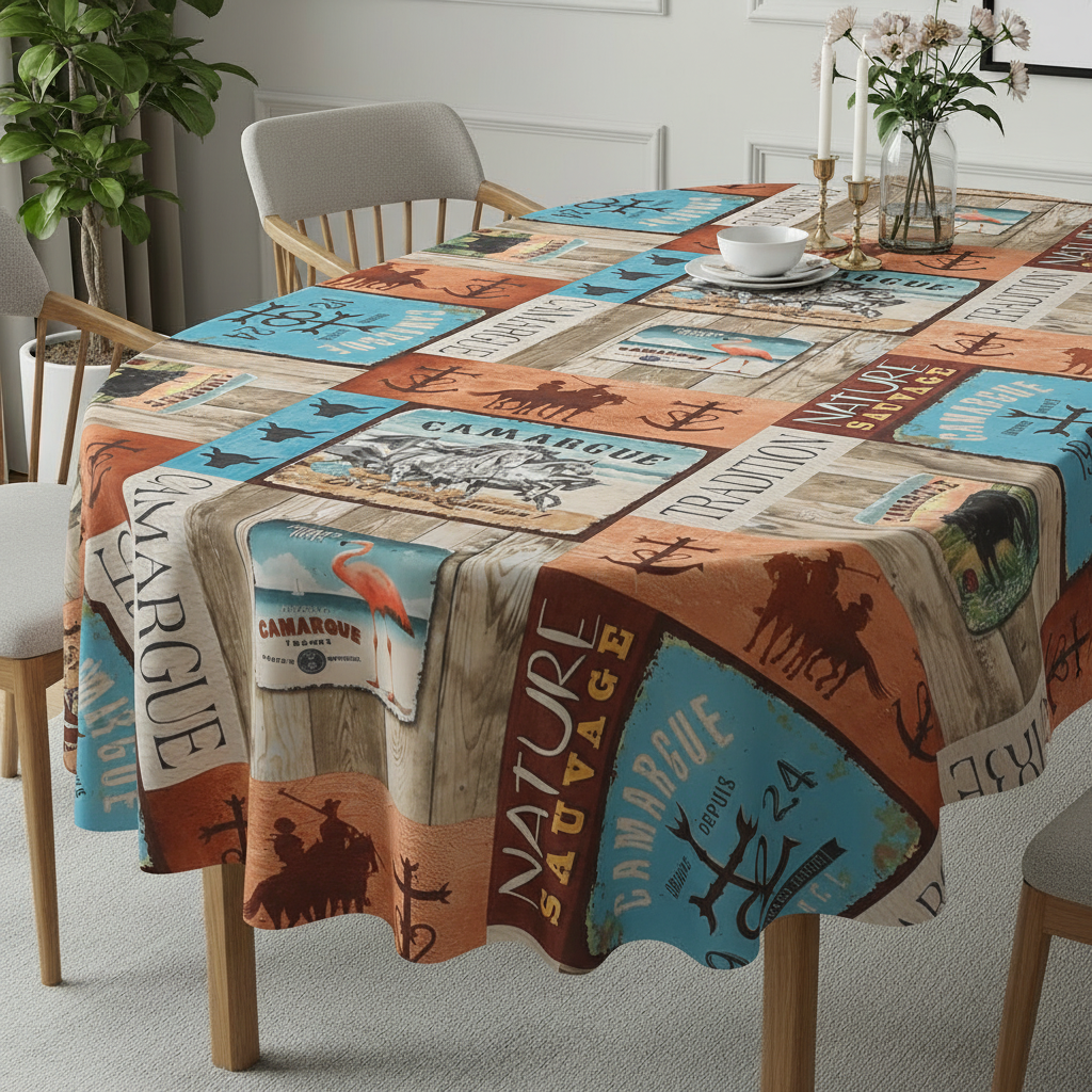 Terres de Camargue ovale – Nappe anti-tache 12 €