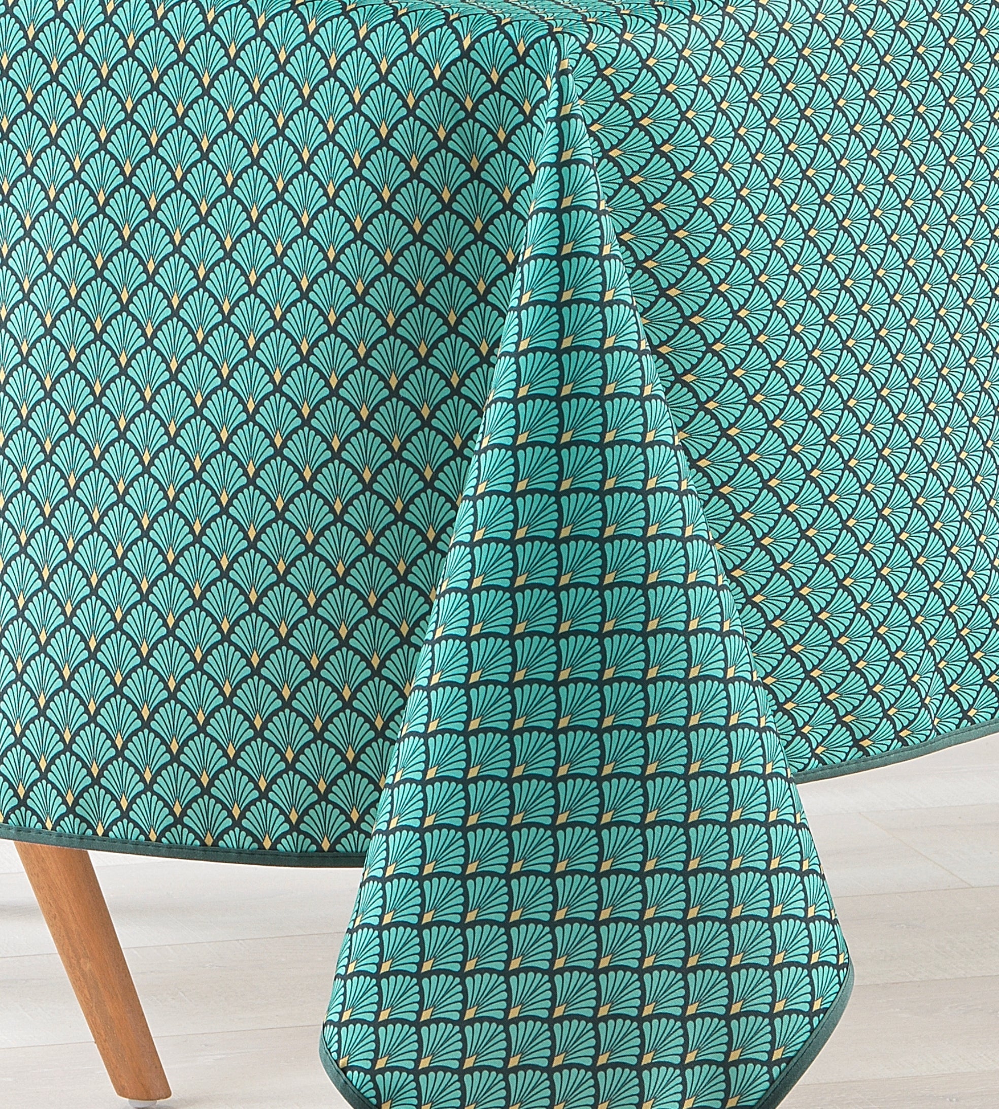 Éventail Infini vert – Nappe anti-tache dès 12 €